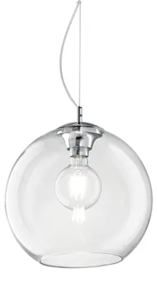 Produktbild von Ideal Lux Nemo SP1 D35, Oberfläche, Transparent, Chrom, Glas, Metall, Esszimmer, IP20, 1 Glühbirne(n)