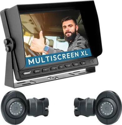Produktbild von 10" Rückfahrkamera Set PROTECT | mit 2 x Seitenspiegel-Kamera 120° RVS-24526