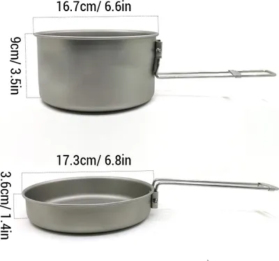 Produktbild von Topf- und Pfannen-Camping-Kochgeschirr-Set, Outdoor-Kochgeschirr für Rucksackreisen