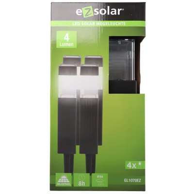 Image de Bornes Solaires Led X 4 Blanc Neutre 8 Lumens - Ezsolar