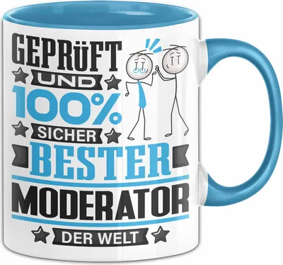 Produktbild von Moderator Geschenk Lustiger Spruch für Moderator Geschenkidee Bester Moderator Der Welt (Blau)
