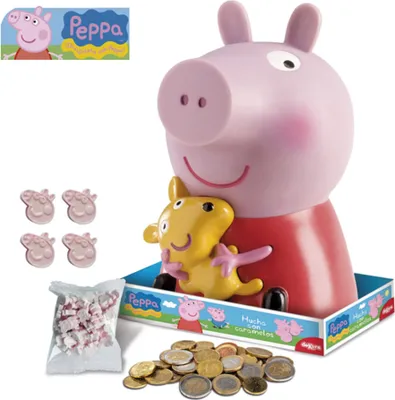 Produktbild von Peppa Wutz Spardose / Tortdendeko mit Lollis