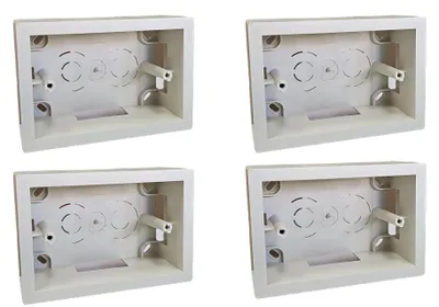 4er-Set Außenbox 503, 3 Module, weiß, für Steckdosen