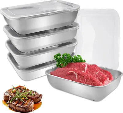 Produktbild von Edelstahl Aufbewahrungsboxen - luftdicht - Set von 1 - 1100 ML