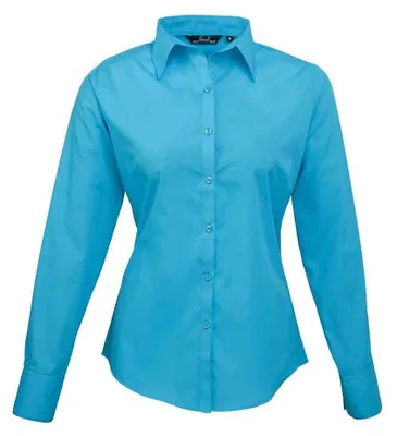 Produktbild von Premier - Bluse für Damen Langärmlig LT4522 (6XL) (Türkis)