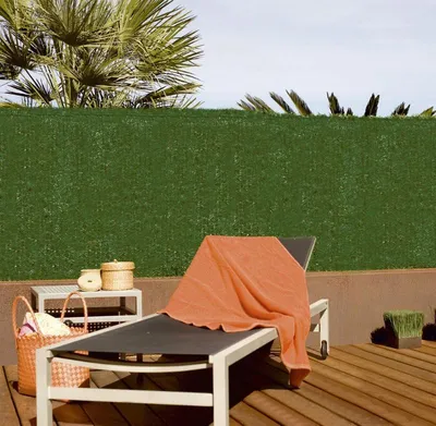 Image de Haie artificielle 85% occultant - PVC vert 1 x 3 m GREENSET