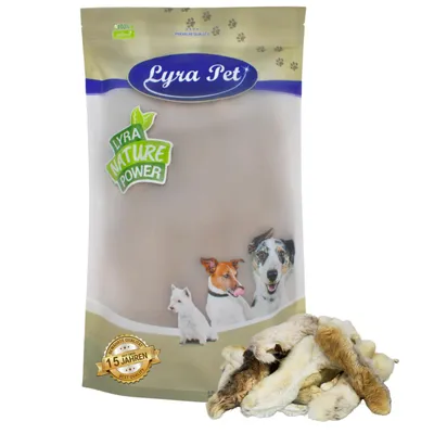 Produktbild von 1 kg Lyra Pet® Kaninchenpfoten mit Fell