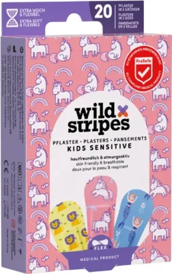 Image de Wild Stripes Pansement Kids sensitif Fantasy Int 20 pces