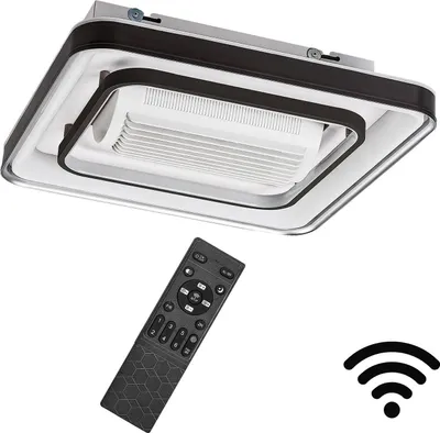 Zdjęcie produktu dla Lampa sufitowa z wentylatorem - Lampowentylator WiFi LED 50W z pilotem AIREON 71341 Rabalux