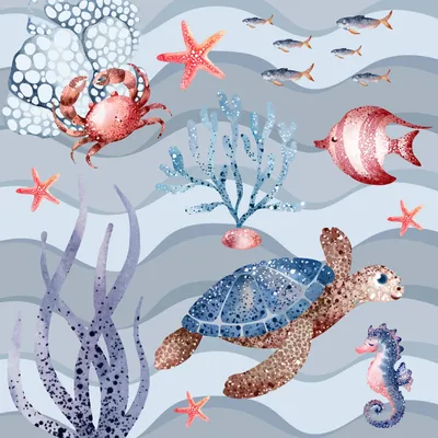 Produktbild von 20 Servietten Deep Sea - Tiere in der Tiefsee 33x33cm