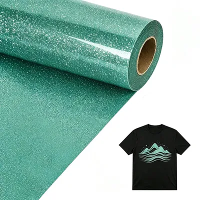 Productafbeelding van Flexfolie voor textiel - Glanzende transferfolie, geschikt voor snijplotters - 30,5 x 100 cm - Groen