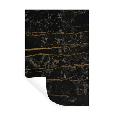 Produktbild von MuchoWow® Wandtattoo Wandsticker Wandaufkleber Marmor - Schwarz - Gold - Ader 60x90 cm Selbstklebend und Repositionierbar - Sticker - Dekorfolie