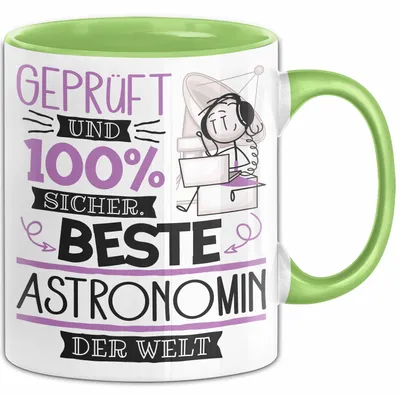 Produktbild von Beste Astronomin Der Welt Tasse Geschenk für Eine Astronomin  Und Sicher Geschenkidee Geburtstag Weihnachten (Grün)