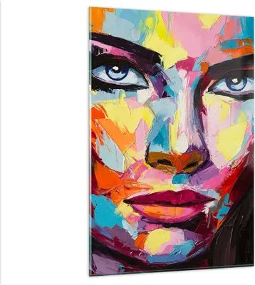Produktbild von Bilder auf glas - Einteilig - Mädchen Gesicht - 80x120cm - Glasbilder - Wandbilder - Bilder - zum Aufhängen bereit - Wanddekoration aus Glas - Glas Bilder - Wandbild auf Glas - GPA80x120-3471
