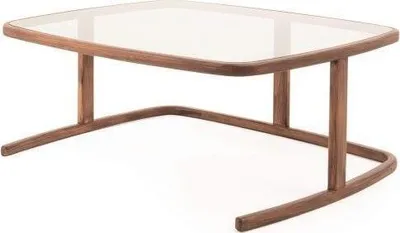 Produktbild von Rund Couchtisch mit Holzplatte in HellesFarbe Modern
