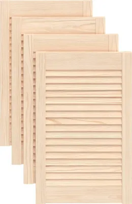 Zdjęcie produktu dla Drzwi żaluzjowe do szafki, 4 szt., 61,5x39,4 cm, drewno sosnowe