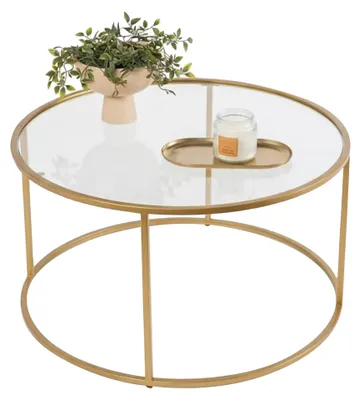 Produktbild von Moena - Couchtisch, 80x80x43h cm Gold, Runde Form