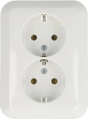 Produktbild von Busch-Jaeger 20-02 EUJ-24G, CEE 7/3, 2P+E, Weiß, 250 V, 16 A, 81 mm