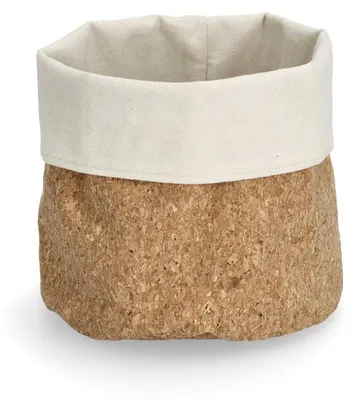Immagine prodotto di Cestino portaoggetti in sughero e cotone, Ø 20 x 20 cm
