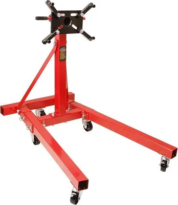 Produktbild von Motorhalter 900 kg - Klappbarer Motorlift mit 5 Drehrollen für Garage und Werkstatt