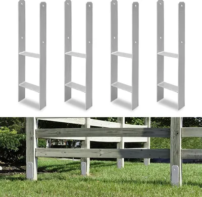 Produktbild von Izrielar Pfostenanker für den Außenbereich – extra robust, witterungsbeständig und ideal für Holzpfosten im Garten - 101mm 4x