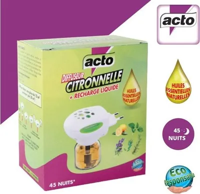 Produktbild von Elektrischer Diffusor mit Citronella-Flüssigkeitsnachfüllung, ACTO