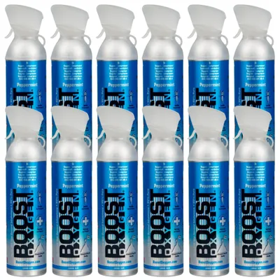 Obrázek produktu pro Boost Oxygen doplňkový kyslík v plechovce Peppermint, velký, 12x9L
