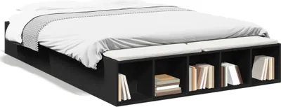 Obrázek produktu pro vidaXL Postelový rošt černý 150x200 cm Dřevěný materiál