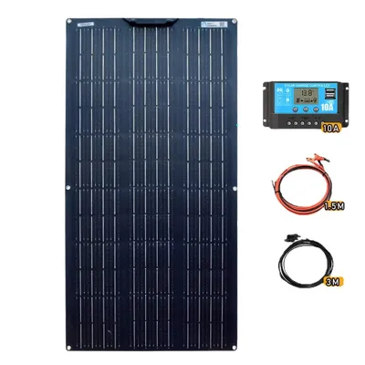 Produktbild von Flexibles Solarpanel-Set, 24% Effizienz, wasserdicht und langlebig, 100W Solarkit