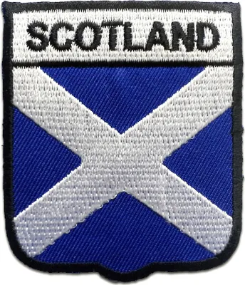 Obrázek produktu pro Scotland Flag Flag - záplata, nažehlovací, nažehlovací záplata, nášivka, záplata, nažehlovací, Velikost: 7,1 x 6,1 cm