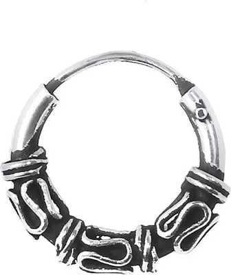 Produktbild von 925 Silber Single Ohrring Keltische Creole Gothic Celtic Bali Einzel 12mm 5040