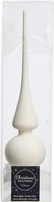 Immagine prodotto di Kaemingk, albero di Natale in lana bianco opaco Ø 6 cm 26 cm di altezza - vetro