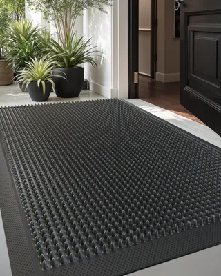 Produktbild von Gummieingangsmatte rutschfest, wasserabweisend 91x122 cm Schwarz