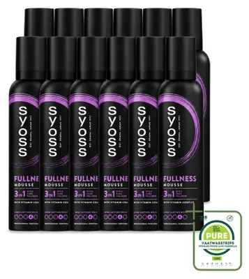 Obrázek produktu pro 12 kusů pěny na vlasy Syoss Fullness, objem 250 ml, velkopack