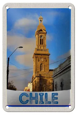 Produktbild von Blechschild Reise 12x18cm Chile Stadt Architektur Europa Schild