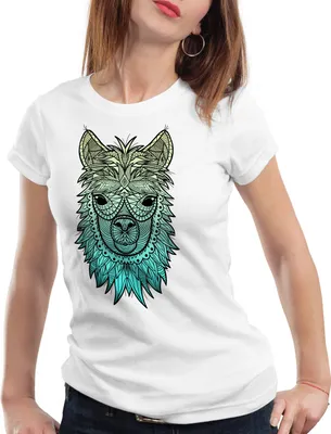 Produktbild von style3 Alpaka Power Damen T-Shirt nerd hipster lama peru aztek, Größe:S
