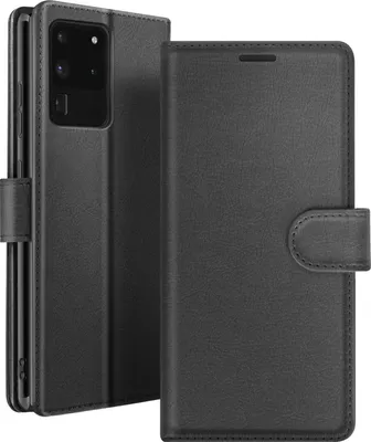 Produktbild von Zanaé, Portemonnaie Etui Galaxy S20 Ultra Mit Magnetverschluss Kartenfach, Schwarz