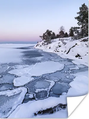 Produktbild von MuchoWow® Poster Meer - Eis - Schnee 30x40 cm - Wandplakat - Poster Kinderzimmer
