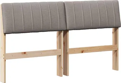 Produktbild von vidaXL Gepolstertes Kopfteil Taupe 135 cm Massives Kiefernholz