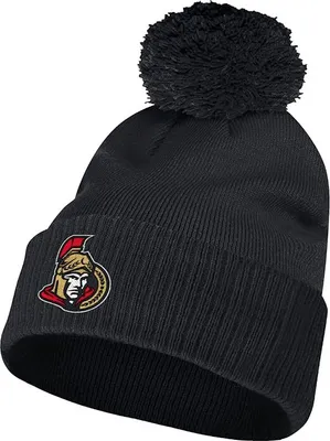 Zdjęcie produktu dla Czapka bobble NHL z mankietem, logo Ottawa Senators, czarna, rozmiar: OSFM