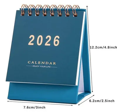 Produktbild von Morandi-stijl Kalender 2026, einfache glatte Farbe, Büro-Notizblock, Memo, Nachrichtendekoration
