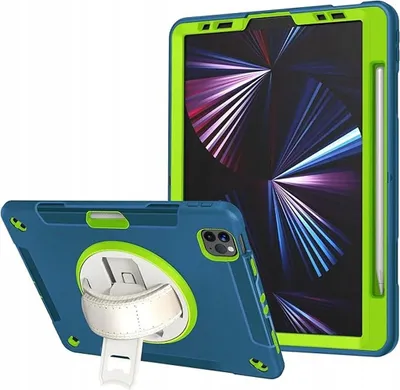 Produktbild von Tasche für iPad Pro 11 Gepanzert mit Drehständer Türkis