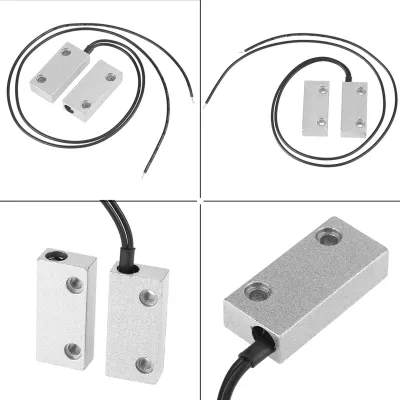 Zdjęcie produktu dla Para normalnie zamkniętych magnetycznych przełączników alarmowych do drzwi metalowych