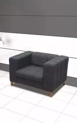 Produktbild von Sessel Schwarz Sitz Arbeitzimmer Modern Designer Polstersessel Neu
