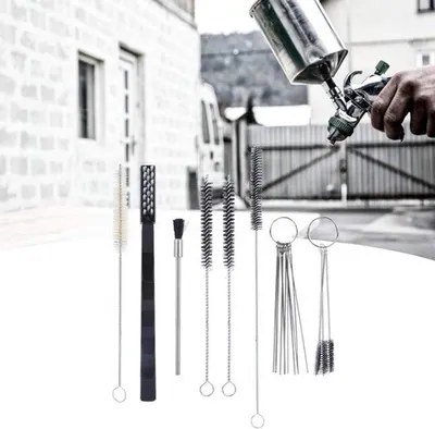 19-teiliges Reinigungsset für Handwerkzeuge und Airbrush-Teile - tragbare Zubehörteile für Sprühwerkzeuge und Wartung