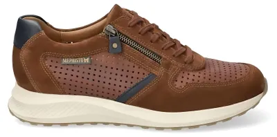 Produktbild von Mephisto Herren Sneaker Braun mit seitlichem Reißverschluss, profilierte Sohle