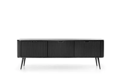 Produktbild von TV Lowboard – TV Schrank mit Türen – Fernsehtisch – ZOVA RTV-168 – Schwarz – Modernes TV-Möbel mit funktionalem Stauraum