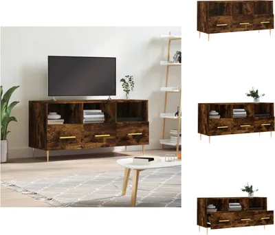 Produktbild von vidaXL TV-Schrank Räuchereiche 102x36x50 cm Holzwerkstoff -  TV-Möbel