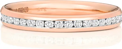 Produktbild von 9 Karat (375) Rotgold Eternity Damen - Diamant Trauring/Ehering/Hochzeitsring Brillant-Schliff 0.44 Karat GH - SI3-I1, 49 (15.6); TRS187709KRRSJ