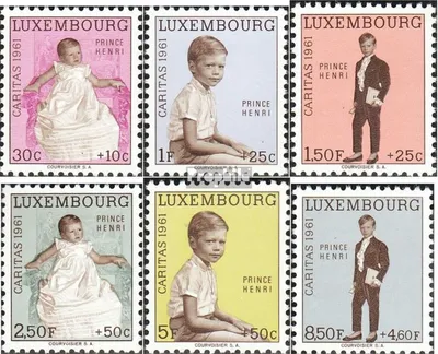 Produktbild von Briefmarken Luxemburg 1961 Mi 649-654 (kompl.Ausg.) gestempelt Caritas